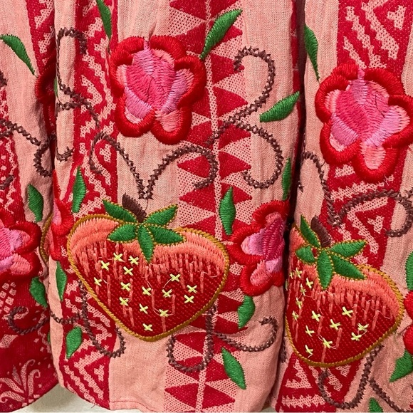 FARM Rio dress maxi embroidered NWT sz large pineapple jacquard - Picture 10 of 13